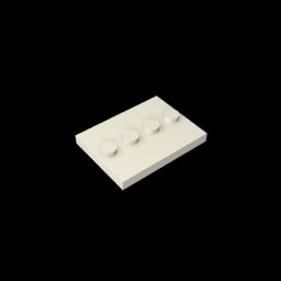 GDS-980 - Plate Special 3 x 4 with 1 x 4 Center Studs [Plain]