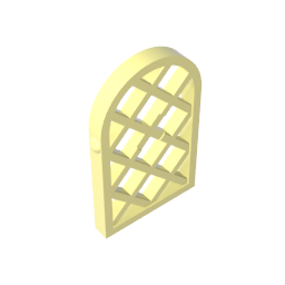 GDS-989 - Window 1 x 2 x 2 2/3 Pane Lattice Diamond with Rounded Top