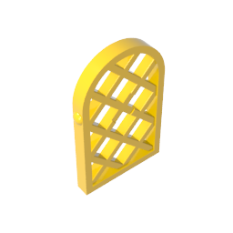 GDS-989 - Window 1 x 2 x 2 2/3 Pane Lattice Diamond with Rounded Top