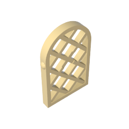 GDS-989 - Window 1 x 2 x 2 2/3 Pane Lattice Diamond with Rounded Top