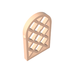 GDS-989 - Window 1 x 2 x 2 2/3 Pane Lattice Diamond with Rounded Top