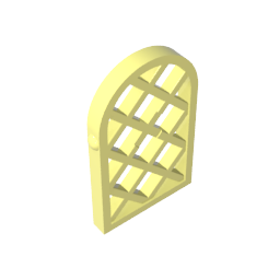 GDS-989 - Window 1 x 2 x 2 2/3 Pane Lattice Diamond with Rounded Top