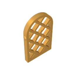 GDS-989 - Window 1 x 2 x 2 2/3 Pane Lattice Diamond with Rounded Top