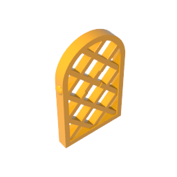 GDS-989 - Window 1 x 2 x 2 2/3 Pane Lattice Diamond with Rounded Top