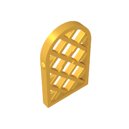 GDS-989 - Window 1 x 2 x 2 2/3 Pane Lattice Diamond with Rounded Top