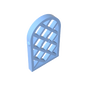 GDS-989 - Window 1 x 2 x 2 2/3 Pane Lattice Diamond with Rounded Top