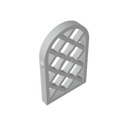 GDS-989 - Window 1 x 2 x 2 2/3 Pane Lattice Diamond with Rounded Top