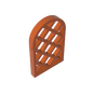 GDS-989 - Window 1 x 2 x 2 2/3 Pane Lattice Diamond with Rounded Top