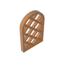 GDS-989 - Window 1 x 2 x 2 2/3 Pane Lattice Diamond with Rounded Top
