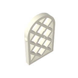 GDS-989 - Window 1 x 2 x 2 2/3 Pane Lattice Diamond with Rounded Top