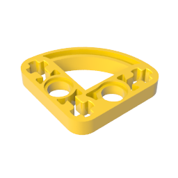 GDS-990 - Technic Beam 3 x 3 L-Shape with Quarter Ellipse Thin