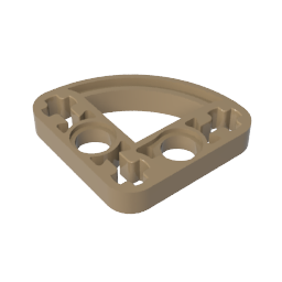 GDS-990 - Technic Beam 3 x 3 L-Shape with Quarter Ellipse Thin