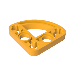 GDS-990 - Technic Beam 3 x 3 L-Shape with Quarter Ellipse Thin