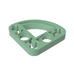 GDS-990 - Technic Beam 3 x 3 L-Shape with Quarter Ellipse Thin