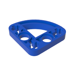 GDS-990 - Technic Beam 3 x 3 L-Shape with Quarter Ellipse Thin