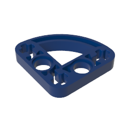GDS-990 - Technic Beam 3 x 3 L-Shape with Quarter Ellipse Thin