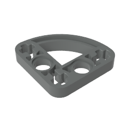 GDS-990 - Technic Beam 3 x 3 L-Shape with Quarter Ellipse Thin