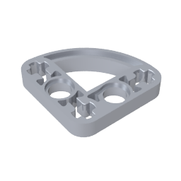 GDS-990 - Technic Beam 3 x 3 L-Shape with Quarter Ellipse Thin