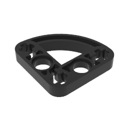 GDS-990 - Technic Beam 3 x 3 L-Shape with Quarter Ellipse Thin