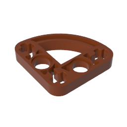 GDS-990 - Technic Beam 3 x 3 L-Shape with Quarter Ellipse Thin