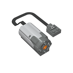 GDS-F0006 - Motor, Medium, Power Functions, 3 x 6 x 3 with Dark Bluish Gray Bottom and 20cm Wire