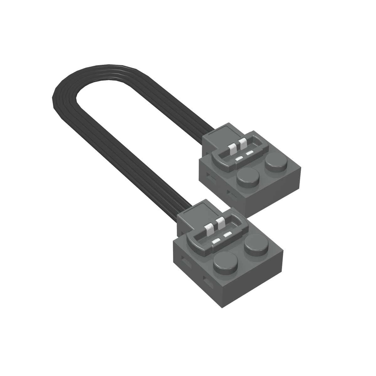 GDS-F0012 - Wire with Brick 2 x 2 x 2/3 and Train Track Contacts
