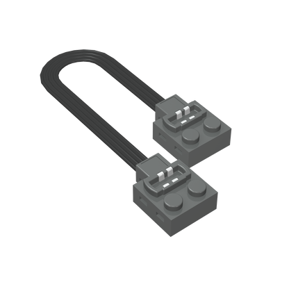 GDS-F0012 - Wire with Brick 2 x 2 x 2/3 and Train Track Contacts