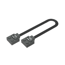 GDS-F0019 - Wire with Brick 2 x 2 x 2/3 and Train Track Contacts