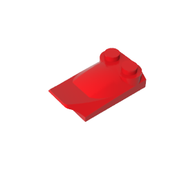 GDS-M018 - Wedge Curved 2 x 3 x 2/3 Two Studs, Wing End