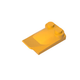 GDS-M018 - Wedge Curved 2 x 3 x 2/3 Two Studs, Wing End