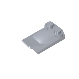 GDS-M018 - Wedge Curved 2 x 3 x 2/3 Two Studs, Wing End