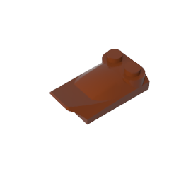 GDS-M018 - Wedge Curved 2 x 3 x 2/3 Two Studs, Wing End