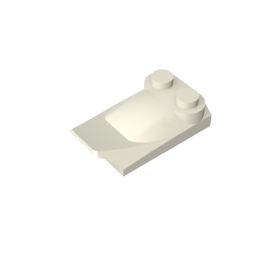 GDS-M018 - Wedge Curved 2 x 3 x 2/3 Two Studs, Wing End