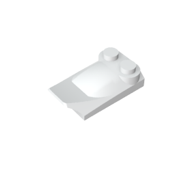 GDS-M018 - Wedge Curved 2 x 3 x 2/3 Two Studs, Wing End