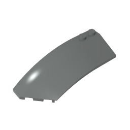 GDS-M059 - Wedge Curved 8 x 3 x 2 Open Left [Plain]