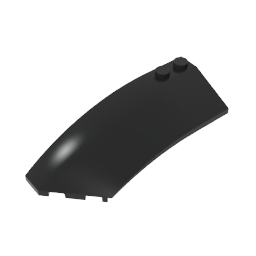 GDS-M059 - Wedge Curved 8 x 3 x 2 Open Left [Plain]