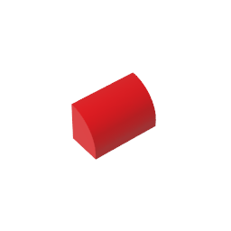 GDS-M063 - Brick Curved 1 x 2 x 1 No Studs