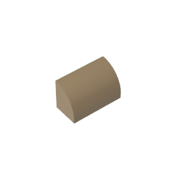 GDS-M063 - Brick Curved 1 x 2 x 1 No Studs