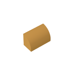 GDS-M063 - Brick Curved 1 x 2 x 1 No Studs