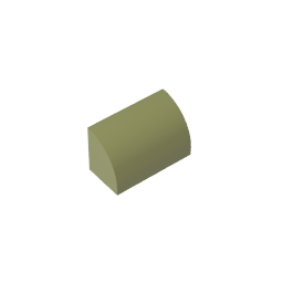GDS-M063 - Brick Curved 1 x 2 x 1 No Studs