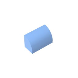 GDS-M063 - Brick Curved 1 x 2 x 1 No Studs