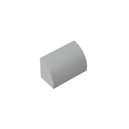 GDS-M063 - Brick Curved 1 x 2 x 1 No Studs