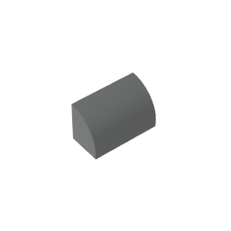 GDS-M063 - Brick Curved 1 x 2 x 1 No Studs