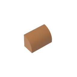 GDS-M063 - Brick Curved 1 x 2 x 1 No Studs