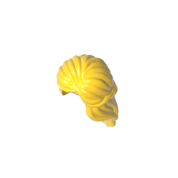 GDS-M109 - Minifig Hair Mid-Length with Braid around Sides