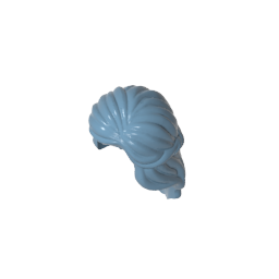 GDS-M109 - Minifig Hair Mid-Length with Braid around Sides
