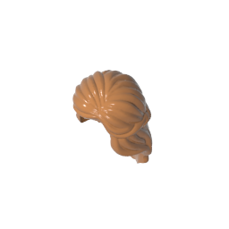 GDS-M109 - Minifig Hair Mid-Length with Braid around Sides