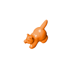 GDS-M1161 - Animal, Cat, Kitten Crouching [Plain]