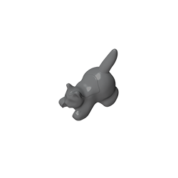GDS-M1161 - Animal, Cat, Kitten Crouching [Plain]