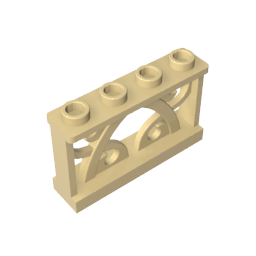 GDS-M154 - Fence Ornamented 1 x 4 x 2 with 4 Studs